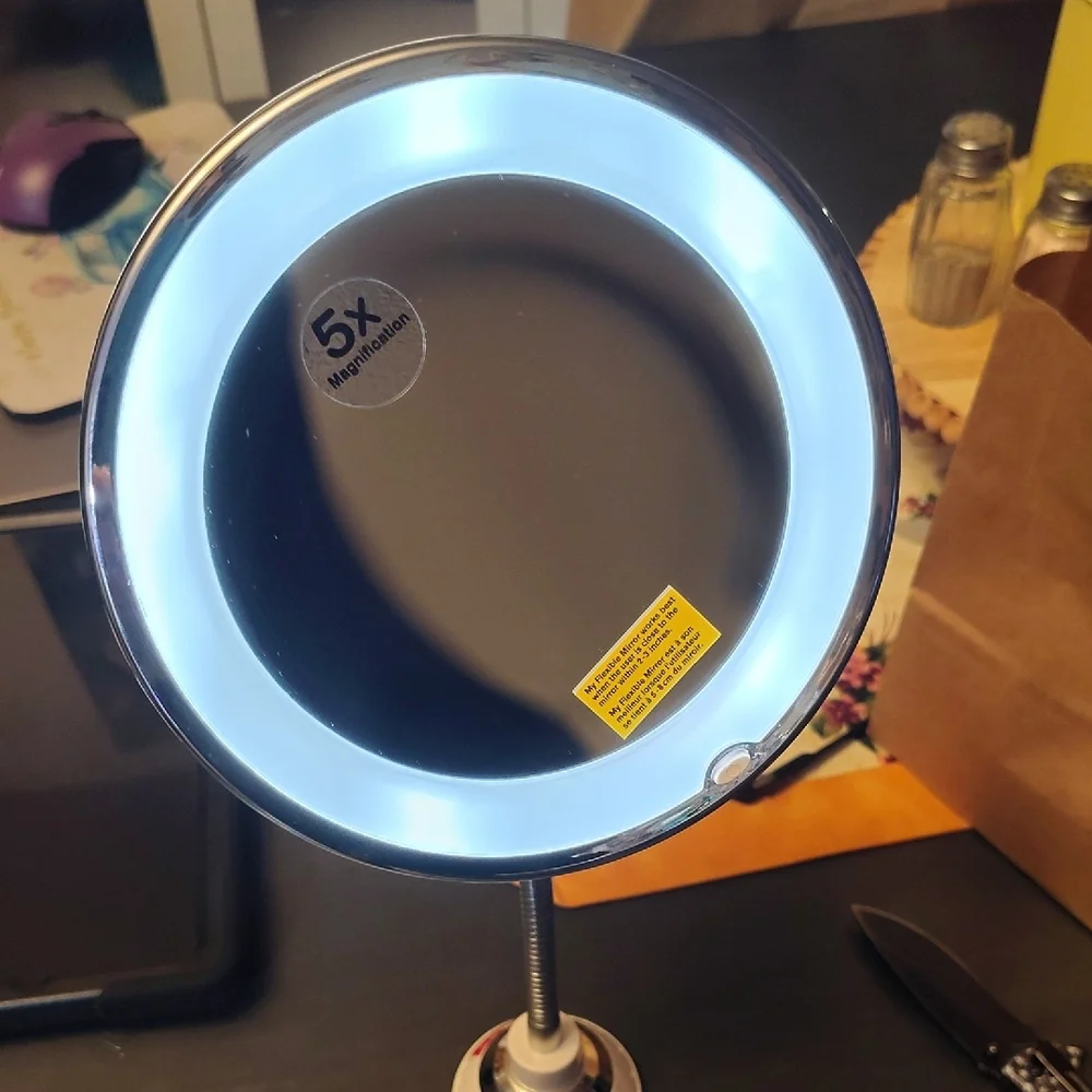 Adjustable Silver Vanity Mirror
